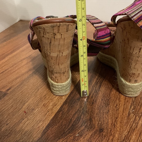Bakers colorful espadrilles platform sandals, adjustable straps, sz10 runs small - Picture 5 of 9